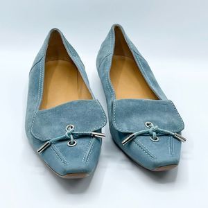 Tod’s of Italy pointed blue suede flats - Women’s 10